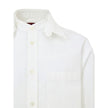 White Cotton Dress ShirtGucci Double Collar Cotton Poplin Shirt. Front button fastening, removable classic shirt collar, mandarin collar. Double cuff. Patch pocket on the side, rounded at the bottom. Composition: 100% Cotton Internal SKU: 25GIU202 Brand S