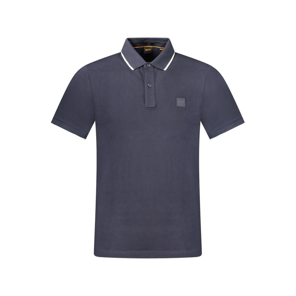 Blue Cotton Polo ShirtSHORT SLEEVE POLO, SLIM FIT, 2 BUTTONS, CONTRASTING DETAILS, APPLICATION, EMBROIDERY, LOGOBlue Cotton Polo Shirt${tagsHugo BossAulae Blue Cotton Polo Shirt Hugo BossAulae Blue Cotton Polo Shirt SHORT SLEEVE POLO, SLIM FIT, 2 BUTTONS,