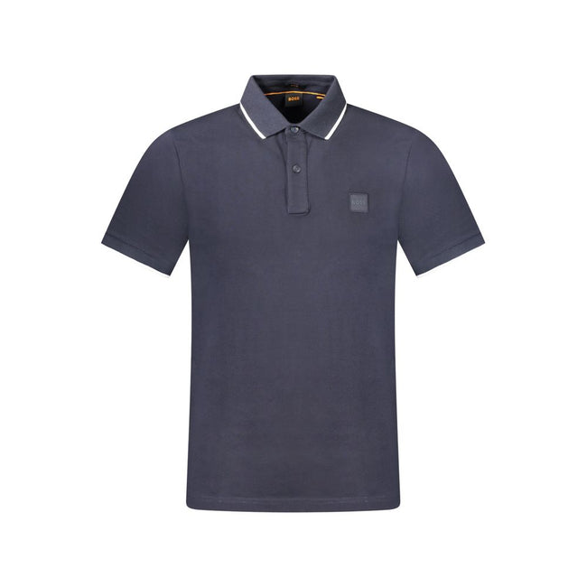 Blue Cotton Polo ShirtSHORT SLEEVE POLO, SLIM FIT, 2 BUTTONS, CONTRASTING DETAILS, APPLICATION, EMBROIDERY, LOGOBlue Cotton Polo Shirt${tagsHugo BossAulae Blue Cotton Polo Shirt Hugo BossAulae Blue Cotton Polo Shirt SHORT SLEEVE POLO, SLIM FIT, 2 BUTTONS,