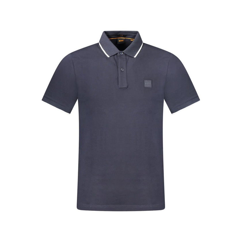 Blue Cotton Polo ShirtSHORT SLEEVE POLO, SLIM FIT, 2 BUTTONS, CONTRASTING DETAILS, APPLICATION, EMBROIDERY, LOGOBlue Cotton Polo Shirt${tagsHugo BossAulae Blue Cotton Polo Shirt Hugo BossAulae Blue Cotton Polo Shirt SHORT SLEEVE POLO, SLIM FIT, 2 BUTTONS,