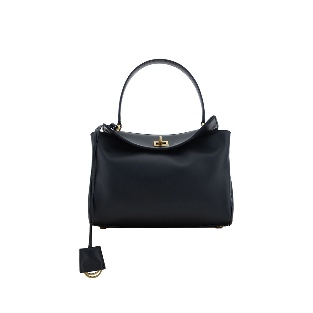 Black Calf Leather Bos Taurus Shoulder BagBalenciaga’s signature leather Rodeo Shoulder Bag is a sophisticated and versatile accessory. The flat handle at the top offers a comfortable grip, while the removable shoulder strap allows you to adapt it to your