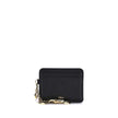 Black Calf Leather Bos Taurus WalletThe Charms Card Holder by Chloé is a compact and refined accessory, crafted from grained and shiny calfskin. Its classic silhouette houses one main compartment and four card slots, offering practicality without sacrific