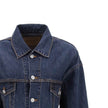 Blue Cotton Denim JacketDescription: – Composition: 100% Cotton – Dry clean – Regular fit – Button cuffs – Japanese denim – 6 buttons on the front – 2 buttoned pockets on the chest – 2 cut pockets – Adjustable buttoning at the waist – Jean buttons with Ba
