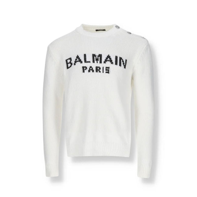 White Cotton SweatshirtDescription: – Composition: 100% Cotton – Long sleeves – Ribbed trims – Machine wash – front logo detail – Crew neck – Gender: MEN – Size & Fit: Straight fit.White Cotton Sweatshirt${tagsBalmainAulae White Cotton Sweatshirt BalmainA