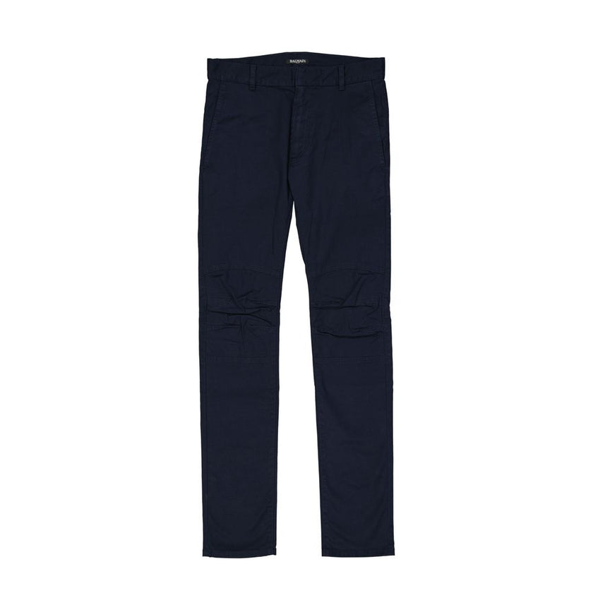 Blue Cotton Casual PantsDescription: – Composition: 95% Cotton 5% Polyurethane – Two side pockets – Belt loops – Zip fastening – Made in Italy – Gender: MEN –Blue Cotton Casual Pants${tagsBalmainAulae Blue Cotton Casual Pants BalmainAulae Blue Cotton Casu