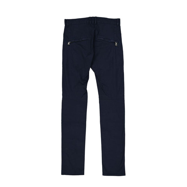 Blue Cotton Casual PantsDescription: – Composition: 95% Cotton 5% Polyurethane – Two side pockets – Belt loops – Zip fastening – Made in Italy – Gender: MEN –Blue Cotton Casual Pants${tagsBalmainAulae Blue Cotton Casual Pants BalmainAulae Blue Cotton Casu