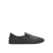 Black Calfskin SneakersDescription: – Composition: 100% calf leather – Inner: Leather – Insole: Leather – Sole: Rubber – Round toe – Branded insole – Elasticated side inserts – Slip-on design – Intrecciato weave – Made in Italy – Gender: MEN –Black Calfsk