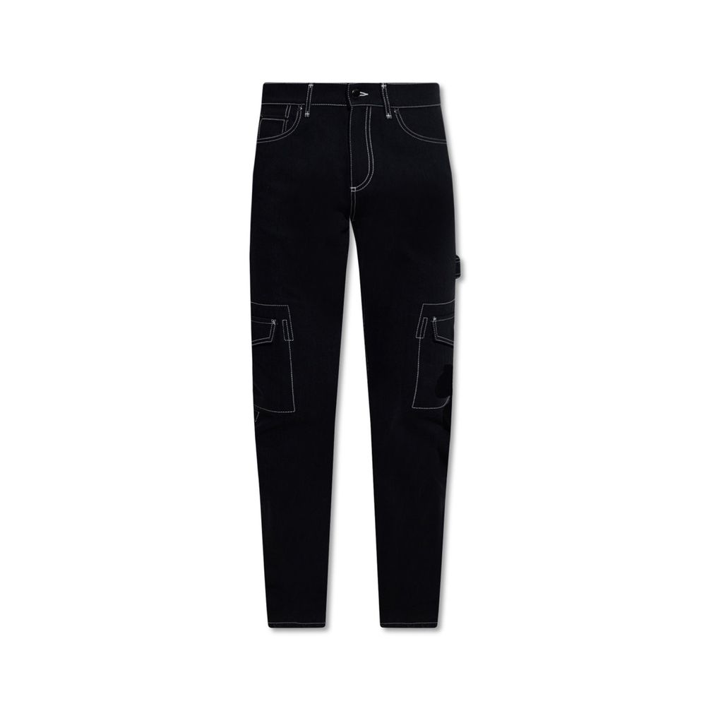 Black Cotton Cargo PantsDescription: – Composition: 100% Cotton – Belt loops – Fastened with a button and zipper – Two patch pockets – Contrast stiching – Made in Italy – Gender: MEN –Black Cotton Cargo Pants${tagsBurberryAulae Black Cotton Cargo Pants Bu