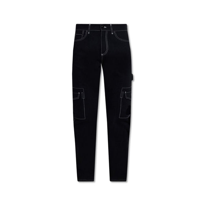 Black Cotton Cargo PantsDescription: – Composition: 100% Cotton – Belt loops – Fastened with a button and zipper – Two patch pockets – Contrast stiching – Made in Italy – Gender: MEN –Black Cotton Cargo Pants${tagsBurberryAulae Black Cotton Cargo Pants Bu