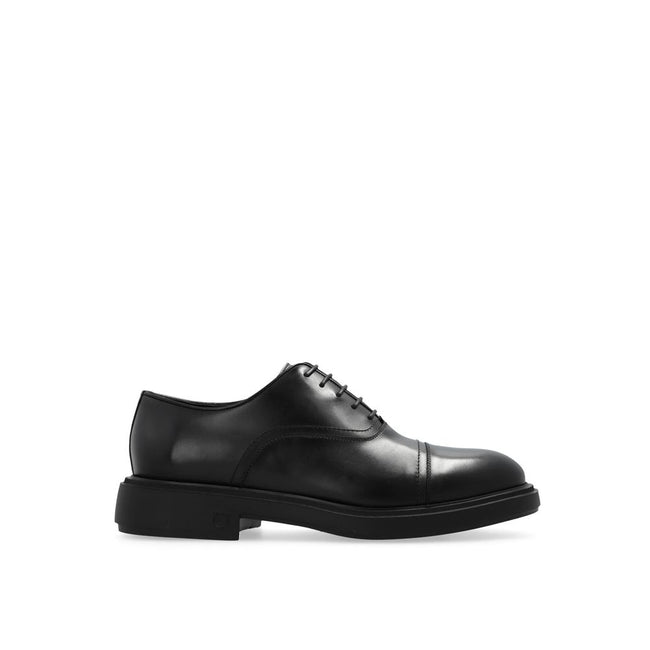 Black Calfskin Oxfords And DerbiesDescription: – Composition: 100% calf leather – Inner: Leather – Insole: Leather – Sole: Rubber – Round toe – Branded insole – Front lace-up closure – Made in Italy – Gender: MEN – Size & Fit: Heel height: 4,5cm Sole Heig