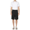 Black Polyester Bermuda ShortsDescription: – Composition: 55% Polyester 45% Wool – Two side pockets – Dry clean – Belt loops – Zip and hook & eye closure – Two back welt pockets – Distinctive green-red-green web detail – Made in Italy – Gender: MEN – Size