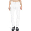 White Cotton Straight-Leg JeansDescription: – Composition: 100% Cotton – Belt loops – Five pockets – Button and zip closure – Straight legs – Machine wash (delicate) – Mid-rise – Made in Italy – Gender: MEN – Size & Fit: Classic fit.White Cotton Straight-