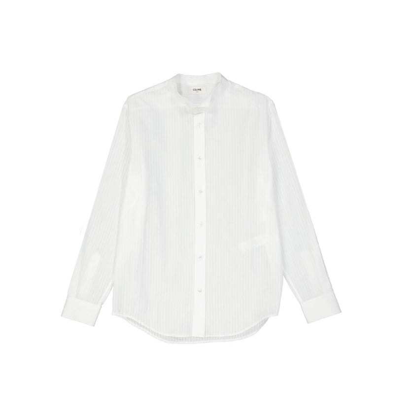 White Cotton Dress ShirtDescription: – Composition: 100% Cotton – Long sleeves – Front button closure – Embroidered logo detail – Regular fit – Mandarin collar – Made in Italy – Gender: MEN –White Cotton Dress Shirt${tagsCelineAulae Céline Cotton Shirt Ce