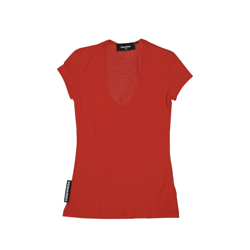 Red Cotton ClothingDescription: – Composition: 100% Cotton – Round neck – Ribbed trims – Machine wash – Short sleeve – Side logo detail – Made in Italy – Gender: WOMEN –Red Cotton Clothing${tagsDsquared²Aulae Cotton Logo T-Shirt Dsquared²Aulae Cotton Logo