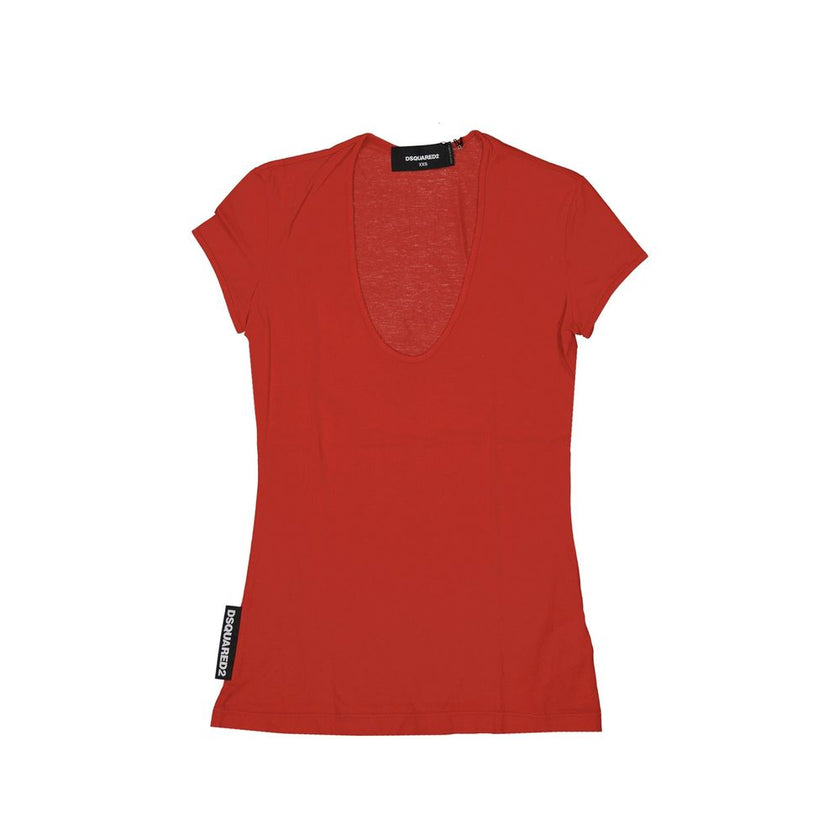 Red Cotton ClothingDescription: – Composition: 100% Cotton – Round neck – Ribbed trims – Machine wash – Short sleeve – Side logo detail – Made in Italy – Gender: WOMEN –Red Cotton Clothing${tagsDsquared²Aulae Cotton Logo T-Shirt Dsquared²Aulae Cotton Logo