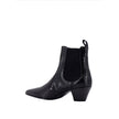 Snake-Effect Leather Chelsea BootsDescription: – Composition: 100% calf leather – Inner: Leather – Insole: Leather – Sole: Leather – pull tab at the rear – Pointed toe – Slip-on design – Heel 6 cm – Snake effect – Side elastic insert – Made in Italy – Gen