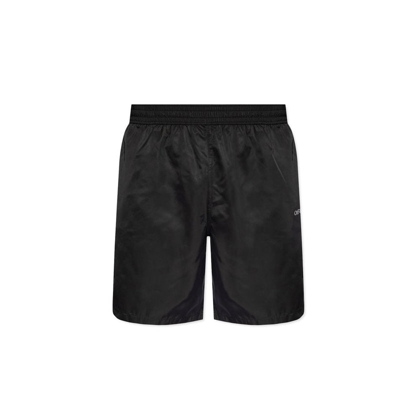 Black Polyester Swim ShortsDescription: – Composition: 100% Polyester – Elasticated waist – Two side pockets – Contrast logo print – Straight cut – Drawstring waist – Mesh lining – Shaped rear pocket – Made in Italy – Gender: MEN –Black Polyester Swim Sho