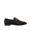 Black Fabric Slip-On LoafersDescription: – Composition: 100% Fabric – Inner: Leather – Insole: Leather – Sole: Rubber – Leather detail – Almond toe – Slip-on design – Web stripe on the front – Gold-tone horsebit hardware – Made in Italy – Gender: MEN –Bla