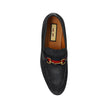 Black Fabric Slip-On LoafersDescription: – Composition: 100% Fabric – Inner: Leather – Insole: Leather – Sole: Rubber – Leather detail – Almond toe – Slip-on design – Web stripe on the front – Gold-tone horsebit hardware – Made in Italy – Gender: MEN –Bla