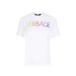 White Cotton T-ShirtDescription: – Composition: 100% cotton – Short sleeves – Round neck – Embroidered logo detail – Machine wash (delicate) – Made in Italy –White Cotton T-Shirt${tagsVersaceAulae Cotton Logo T-Shirt VersaceAulae Cotton Logo T-Shirt Descr