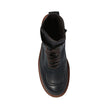 Black Calfskin Lace-Up BootsDescription: – Composition: 100% calf leather – Leather lining and insole – Rubber sole – Textured black leather – Lace-up fastening – Side zip fastening – Back logo detail – Heel 7 cm / 2,75 in – Made in Spain –Black Calfskin