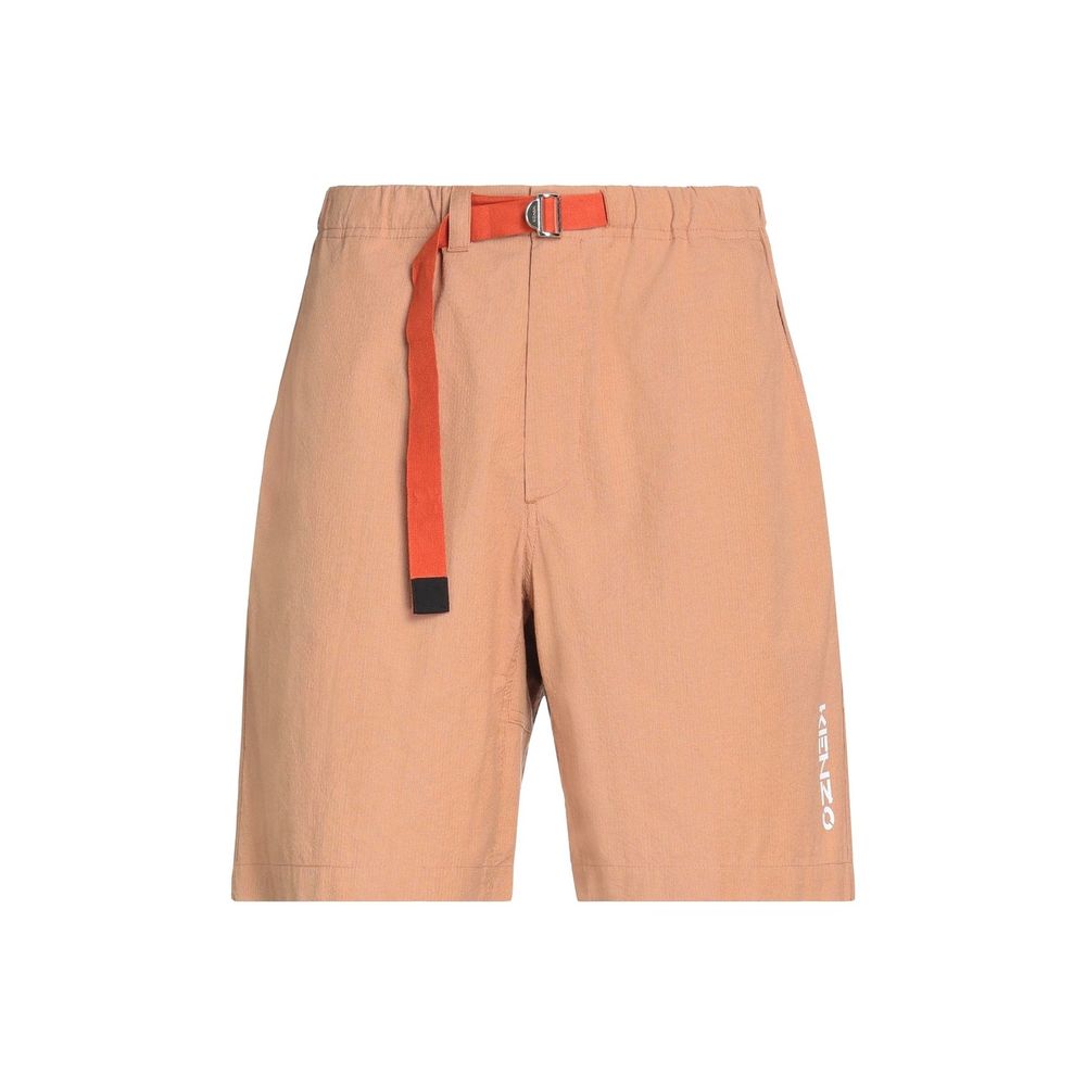 Brown Cotton Bermuda ShortsDescription: – Composition: 100% Cotton – Elasticated waist – Two side pockets – Two back pockets – Front contrast logo detail – Belted – Made in Romania – Gender: MEN –Brown Cotton Bermuda Shorts${tagsKenzoAulae Brown Cotton Be