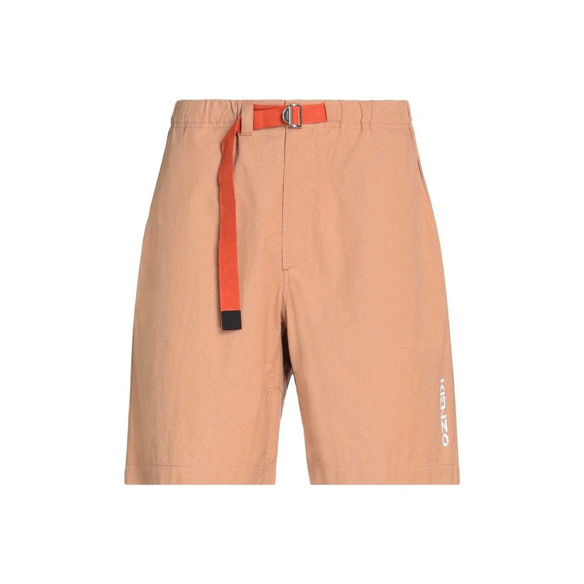 Brown Cotton Bermuda ShortsDescription: – Composition: 100% Cotton – Elasticated waist – Two side pockets – Two back pockets – Front contrast logo detail – Belted – Made in Romania – Gender: MEN –Brown Cotton Bermuda Shorts${tagsKenzoAulae Brown Cotton Be