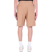 Brown Cotton Bermuda ShortsDescription: – Composition: 100% Cotton – Elasticated waist – Two side pockets – Two back pockets – Front contrast logo detail – Belted – Made in Romania – Gender: MEN –Brown Cotton Bermuda Shorts${tagsKenzoAulae Brown Cotton Be