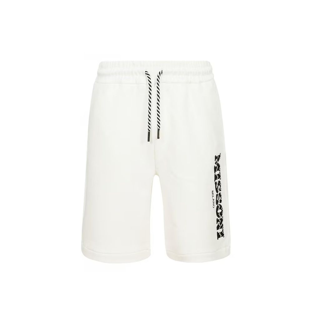 White Cotton ShortsDescription: – Composition: 100% Cotton – Two side pockets – Machine wash – Embroidered logo detail – One back pocket – Elasticated drawstring waistband – Made in Italy – Gender: MEN –White Cotton Shorts${tagsMissoniAulae Cotton Logo Sh