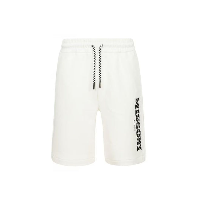 White Cotton ShortsDescription: – Composition: 100% Cotton – Two side pockets – Machine wash – Embroidered logo detail – One back pocket – Elasticated drawstring waistband – Made in Italy – Gender: MEN –White Cotton Shorts${tagsMissoniAulae Cotton Logo Sh