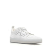 White Calfskin Low Top SneakersDescription: – Composition: 100% calf leather – Inner: Leather – Insole: Leather – Sole: Rubber – pull tab at the rear – Round toe – Perforated detail – Back logo detail – Front lace-up closure – Made in Italy – Gender: WOME