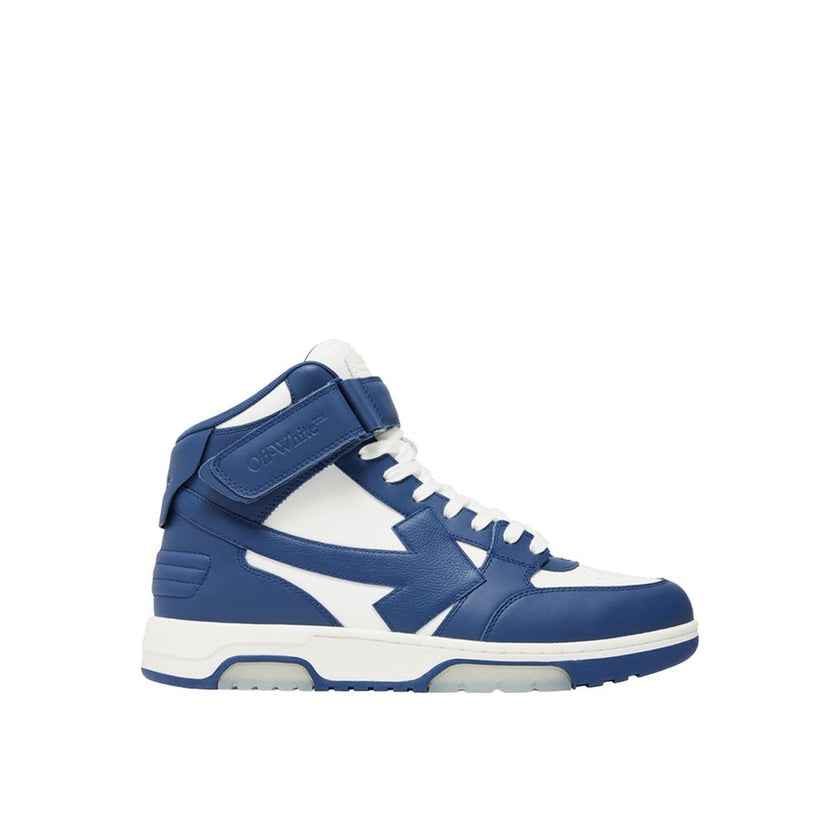 Blue Calfskin High Top SneakersDescription: – Composition: 100% calf leather – Inner: Fabric – Insole: Fabric – Sole: Rubber – Round toe – Perforated detail – Velcro strap closure – Front lace-up closure – Side logo detail – Made in Italy – Gender: MEN –B