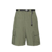 Green Polyamide Cargo ShortsDescription: – Composition: 30% Polyamide 70% Polyester – Elasticated waist – Two side pockets – Belt loops – Machine wash – Two patch pockets – Removable belt – Made in Italy – Gender: MEN –Green Polyamide Cargo Shorts${tagsOf