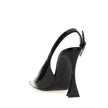 Black Calfskin High Heel PumpsDescription: – Composition: 100% calf leather – Inner: Leather – Insole: Leather – Sole: Leather – Pointed toe – Patent effect – Branded insole – Adjustable ankle strap – Flared heel – Tortoiseshell buckle – Made in Italy – G