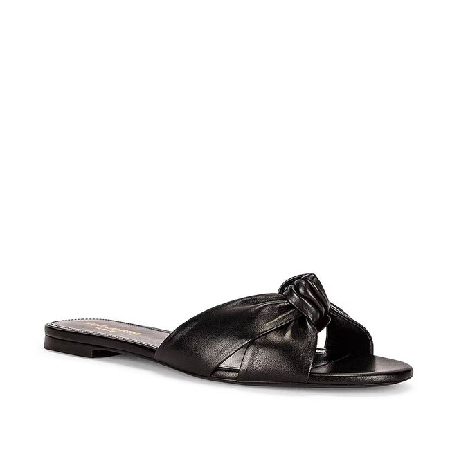 Black Calfskin SlidesDescription: – Composition: 100% calf leather – leather insole and sole – open back – open toe – made in Italy –Black Calfskin Slides${tagsSaint LaurentAulae Leather Slides Saint LaurentAulae Leather Slides Description: – Composition: