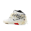 White Calfskin High Top SneakersDescription: – Composition: 100% calf leather – Leather insole – Rubber sole – Lace up – Perforated detail – Bandana detail – Logo detailing on the tongue – Made in Italy –White Calfskin High Top Sneakers${tagsSaint Laurent