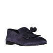 Blue Calfskin Slip-On LoafersDescription: – Composition: 100% calf leather – Inner: Leather – Insole: Leather – Sole: Rubber – Round toe – Slip on – Fringe top details – Made in Italy – Gender: MEN –Blue Calfskin Slip-On Loafers${tagsSalvatore FerragamoAu