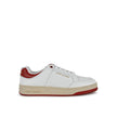 White Calfskin Low Top SneakersDescription: – Composition: 100% calf leather – Inner: Leather – Insole: Leather – Sole: Rubber – Round toe – Perforated detail – Front lace-up closure – Side and back logo detail – Distressed & dirty effects – Any imperfect