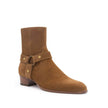 Brown Calfskin Ankle BootsDescription: – Composition: 100% calf leather – Inner: Leather – Insole: calf leather – Sole: Leather – Round toe – suede effect – Side zip closure – Side gold hardware – Made in Italy – Gender: MEN –Brown Calfskin Ankle Boots${t