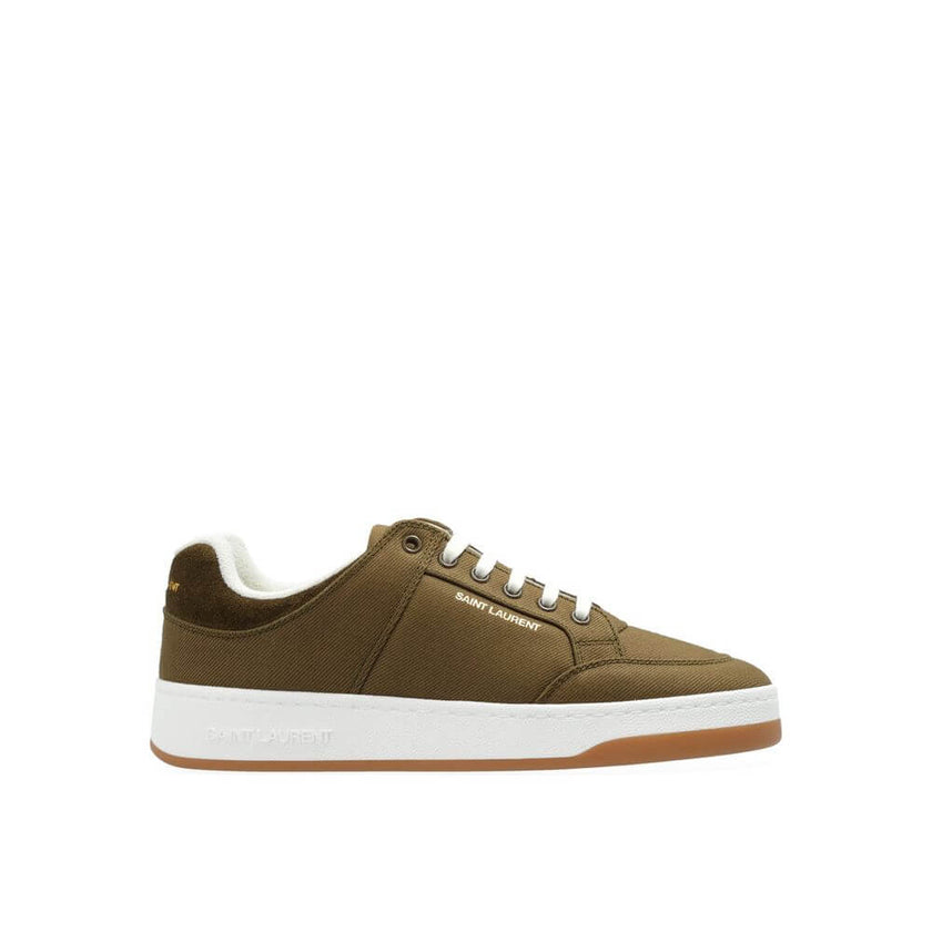 Green Fabric SneakersDescription: – Composition: 100% Fabric – Inner: Fabric – Insole: Leather – Sole: Rubber – Round toe – Branded insole – Front lace-up closure – Side logo detail – Back suede detail – Made in Italy – Gender: WOMEN –Green Fabric Sneaker