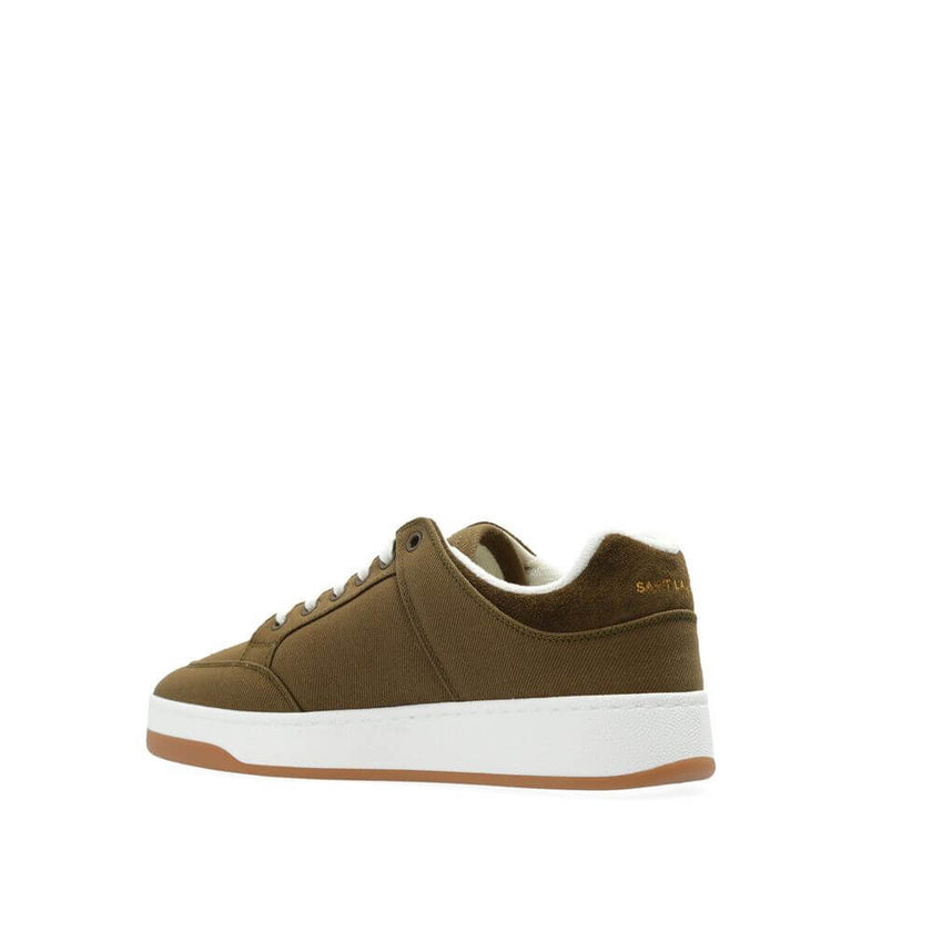 Green Fabric SneakersDescription: – Composition: 100% Fabric – Inner: Fabric – Insole: Leather – Sole: Rubber – Round toe – Branded insole – Front lace-up closure – Side logo detail – Back suede detail – Made in Italy – Gender: WOMEN –Green Fabric Sneaker