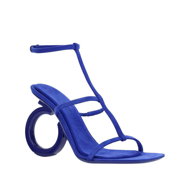 Blue Calfskin Strap-On SandalsDescription: – Composition: 100% calf leather – Inner: Leather – Insole: Leather – Sole: Leather – Ankle side buckle fastening – Heel 10,5 cm – Suede effect – Made in Italy – Gender: WOMEN –Blue Calfskin Strap-On Sandals${tag