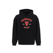 Black Cotton SweatshirtDescription: – Composition: 100% Cotton – Ribbed trims – Machine wash – Kangaroo pocket – Front logo relief – Non detachable hood – Gender: MEN –Black Cotton Sweatshirt${tagsVersaceAulae Varsity Hooded Sweatshirt VersaceAulae Varsit