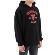 Black Cotton SweatshirtDescription: – Composition: 100% Cotton – Ribbed trims – Machine wash – Kangaroo pocket – Front logo relief – Non detachable hood – Gender: MEN –Black Cotton Sweatshirt${tagsVersaceAulae Varsity Hooded Sweatshirt VersaceAulae Varsit