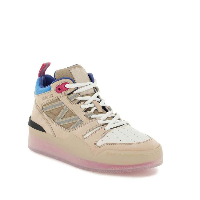 Beige Leather Platform SneakersDescription: – Composition: 100% Leather – Inner: Fabric – Insole: Fabric – Sole: 100% Rubber – lace up – Round toe – high-top design – Small logo detail – Gender: WOMEN –Beige Leather Platform Sneakers${tagsMonclerAulae Mul