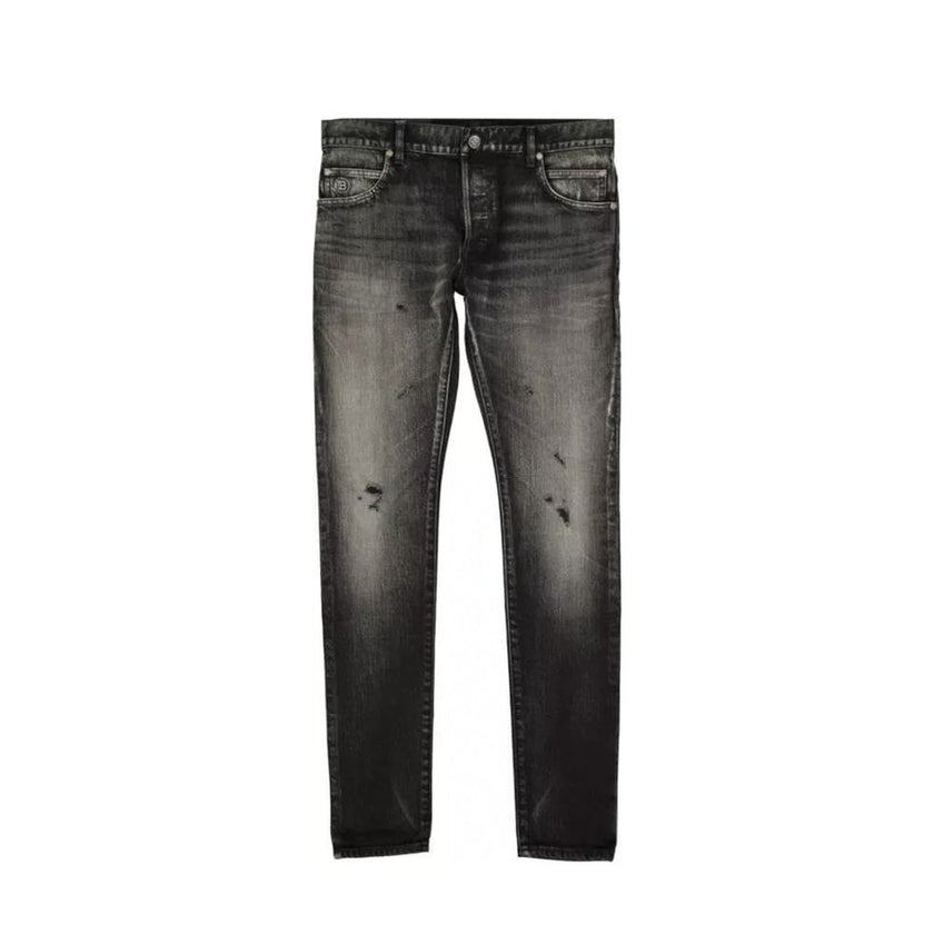 Black Cotton Skinny JeansDescription: – Composition: 100% Cotton – Five pockets – Fastened with a button and zipper – Gender: MEN –Black Cotton Skinny Jeans${tagsBalmainAulae Distressed Jeans BalmainAulae Distressed Jeans Description: – Composition: 100%