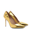Gold Calfskin High Heel PumpsDescription: – Composition: 100% calf leather – Wrinkled effect leather – Leather lining, insole, sole – Pointed toe – Branded insole – Heel 10,5 cm / 4,1 in – Made in Italy –Gold Calfskin High Heel Pumps${tagsBalmainAulae Lea