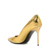 Gold Calfskin High Heel PumpsDescription: – Composition: 100% calf leather – Wrinkled effect leather – Leather lining, insole, sole – Pointed toe – Branded insole – Heel 10,5 cm / 4,1 in – Made in Italy –Gold Calfskin High Heel Pumps${tagsBalmainAulae Lea