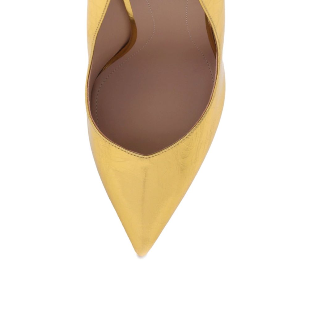 Gold Calfskin High Heel PumpsDescription: – Composition: 100% calf leather – Wrinkled effect leather – Leather lining, insole, sole – Pointed toe – Branded insole – Heel 10,5 cm / 4,1 in – Made in Italy –Gold Calfskin High Heel Pumps${tagsBalmainAulae Lea