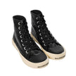 Black Calfskin High Top SneakersDescription: – Composition: 100% calf leather – Canvas Lining – Rubber sole – Rounded toe – Lace-up fastening – Contrast logo detail – Made in Italy –Black Calfskin High Top Sneakers${tagsBalenciagaAulae Paris Leather Sneak